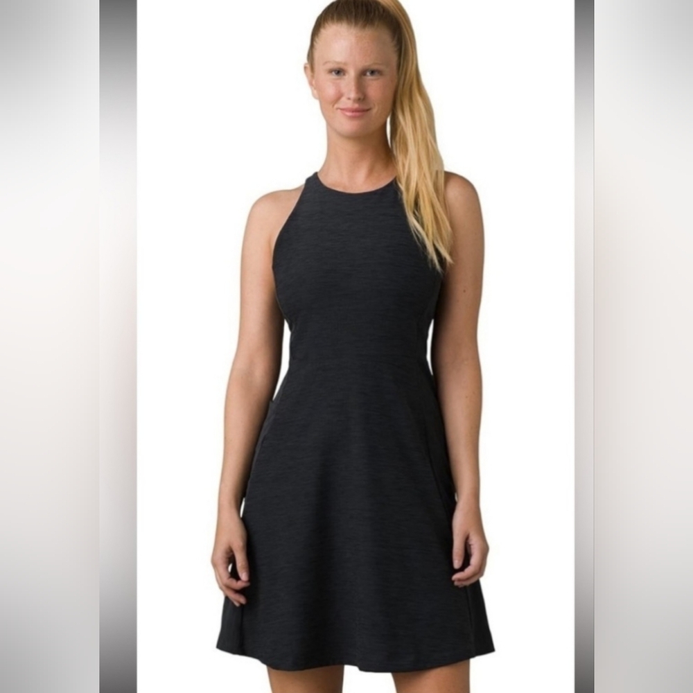 Prana Kimble Dress Sleeveless Black Heather Women's Size Small NWT